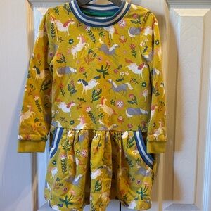 Mini Boden Horse Print Sweatshirt Dress 3-4Y